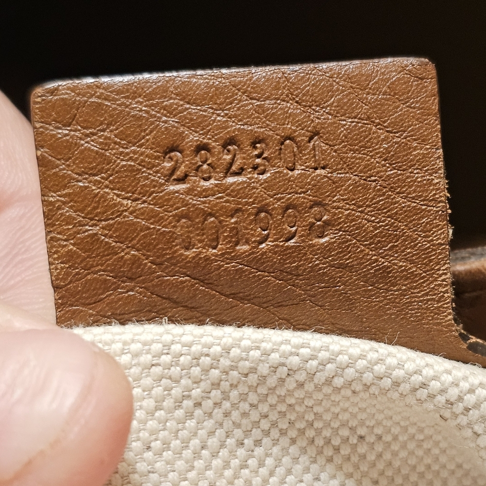 GUCCI Bella Canvas Hobo Bag With Leather Trim & Braided Strap - Picture 15 of 16